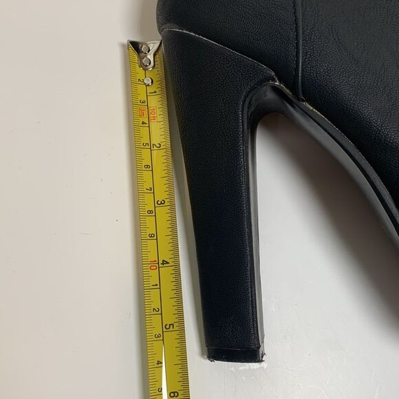 Platform 5.5” Lace Up Buckle Punk Combat Bootie Faux Leather Heel - Picture 5 of 6